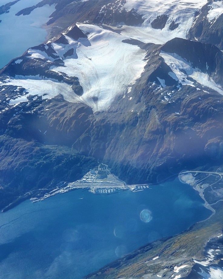 Whittier, Alaska. View from the plane